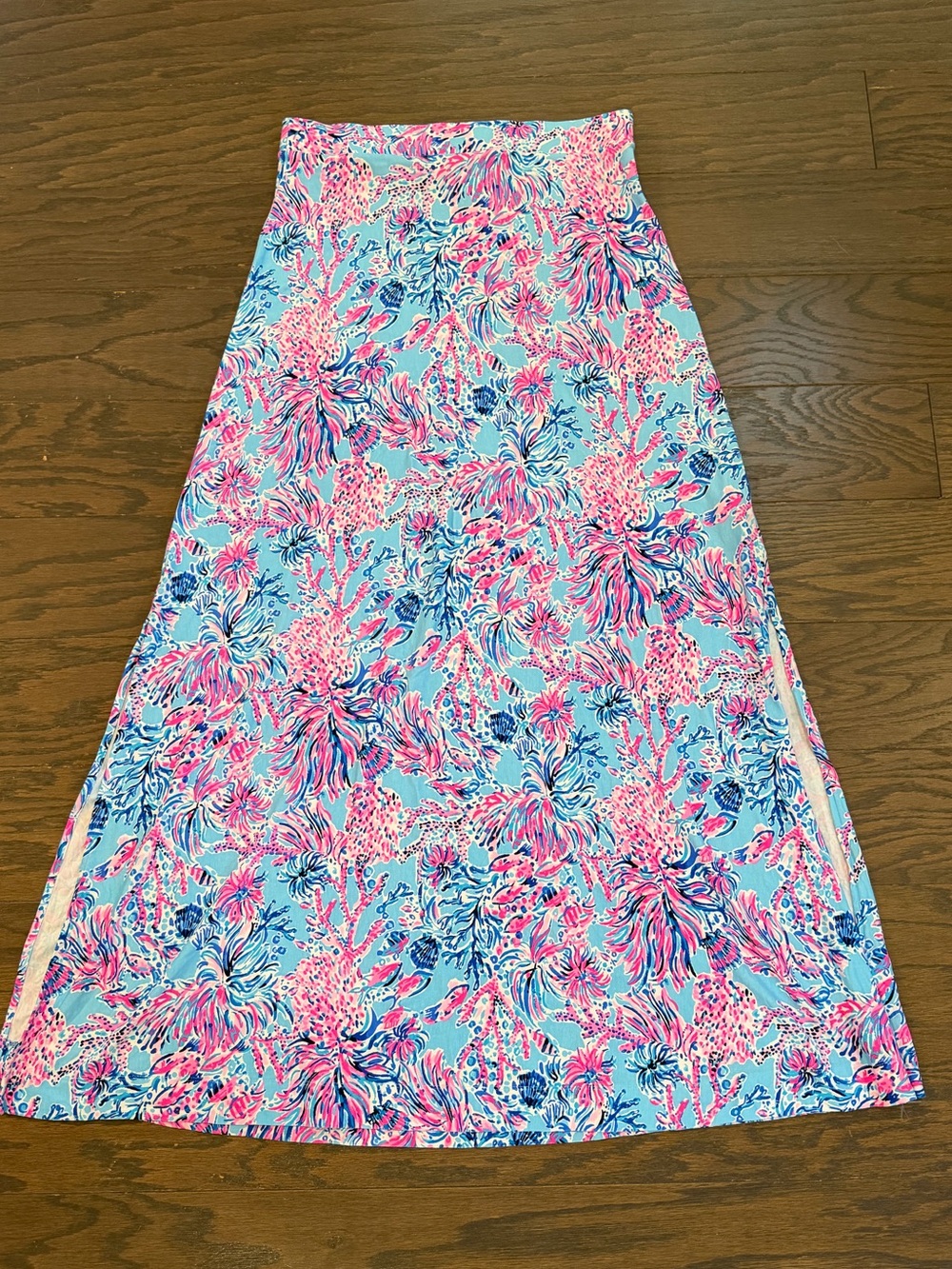 Lilly Pulitzer Adea Maxi Skirt – Celestial Blue Seek & Sea – Size Medium - Picture 2 of 9